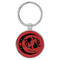 Enthoozies Pisces Zodiac Sign Astrology Red Laser Engraved Leatherette Keychain Backpack Pull - 1.5 x 3 Inches