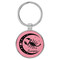 Enthoozies Scorpio Zodiac Sign Astrology Pink Laser Engraved Leatherette Keychain Backpack Pull - 1.5 x 3 Inches