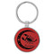 Enthoozies Scorpio Zodiac Sign Astrology Red Laser Engraved Leatherette Keychain Backpack Pull - 1.5 x 3 Inches