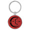 Enthoozies Sagittarius Zodiac Sign Astrology Red Laser Engraved Leatherette Keychain Backpack Pull - 1.5 x 3 Inches