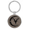 Enthoozies Capricorn Zodiac Sign Astrology Gray Laser Engraved Leatherette Keychain Backpack Pull - 1.5 x 3 Inches