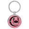 Enthoozies Cancer Zodiac Sign Astrology Pink Laser Engraved Leatherette Keychain Backpack Pull - 1.5 x 3 Inches