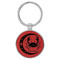 Enthoozies Cancer Zodiac Sign Astrology Red Laser Engraved Leatherette Keychain Backpack Pull - 1.5 x 3 Inches