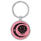 Enthoozies Leo Zodiac Sign Astrology Pink Laser Engraved Leatherette Keychain Backpack Pull - 1.5 x 3 Inches