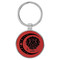 Enthoozies Leo Zodiac Sign Astrology Red Laser Engraved Leatherette Keychain Backpack Pull - 1.5 x 3 Inches
