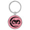 Enthoozies Aries Zodiac Sign Astrology Pink Laser Engraved Leatherette Keychain Backpack Pull - 1.5 x 3 Inches