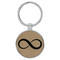 Enthoozies Infinity Loop Light Brown Laser Engraved Leatherette Keychain Backpack Pull - 1.5 x 3 Inches
