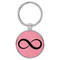 Enthoozies Infinity Loop Pink Laser Engraved Leatherette Keychain Backpack Pull - 1.5 x 3 Inches