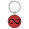 Enthoozies Infinity Loop Red Laser Engraved Leatherette Keychain Backpack Pull - 1.5 x 3 Inches