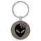 Enthoozies Happy Female Alien Gray Laser Engraved Leatherette Keychain Backpack Pull - 1.5 x 3 Inches