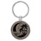 Enthoozies Beach Palm Trees Gray Laser Engraved Leatherette Keychain Backpack Pull - 1.5 x 3 Inches