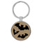 Enthoozies Bats Halloween Light Brown Laser Engraved Leatherette Keychain Backpack Pull - 1.5 x 3 Inches