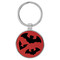 Enthoozies Bats Halloween Red Laser Engraved Leatherette Keychain Backpack Pull - 1.5 x 3 Inches