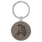 Enthoozies Majestic Horse Gray Laser Engraved Leatherette Keychain Backpack Pull - 1.5 x 3 Inches
