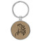 Enthoozies Majestic Horse Light Brown Laser Engraved Leatherette Keychain Backpack Pull - 1.5 x 3 Inches