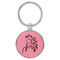 Enthoozies Majestic Horse Pink Laser Engraved Leatherette Keychain Backpack Pull - 1.5 x 3 Inches
