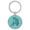 Enthoozies Majestic Horse Teal  Laser Engraved Leatherette Keychain Backpack Pull - 1.5 x 3 Inches