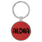 Enthoozies Aloha Red Laser Engraved Leatherette Keychain Backpack Pull - 1.5 x 3 Inches