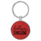Enthoozies Hello Sunshine Red Laser Engraved Leatherette Keychain Backpack Pull - 1.5 x 3 Inches