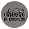 Enthoozies Choose Kindness Gray Laser Engraved Leatherette Compact Mirror - Stylish and Practical Portable Makeup Mirror - 2.5 Inch Diameter