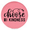 Enthoozies Choose Kindness Pink Laser Engraved Leatherette Compact Mirror - Stylish and Practical Portable Makeup Mirror - 2.5 Inch Diameter