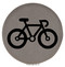 Enthoozies Bike Silhouette Biking Cycling Gray Laser Engraved Leatherette Compact Mirror - Stylish and Practical Portable Makeup Mirror - 2.5 Inch Diameter
