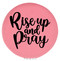 Enthoozies Rise up and Pray Religious Pink Laser Engraved Leatherette Compact Mirror - Stylish and Practical Portable Makeup Mirror - 2.5 Inch Diameter