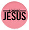 Enthoozies I Choose Jesus Religious Pink Laser Engraved Leatherette Compact Mirror - Stylish and Practical Portable Makeup Mirror - 2.5 Inch Diameter