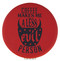 Enthoozies Coffee Makes Me A Less Evil Person Red Laser Engraved Leatherette Compact Mirror - Stylish and Practical Portable Makeup Mirror - 2.5 Inch Diameter