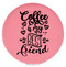 Enthoozies Coffee is my Best Friend Pink Laser Engraved Leatherette Compact Mirror - Stylish and Practical Portable Makeup Mirror - 2.5 Inch Diameter