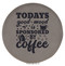 Enthoozies Todays Good Mood is Sponsored by Coffee Gray Laser Engraved Leatherette Compact Mirror - Stylish and Practical Portable Makeup Mirror - 2.5 Inch Diameter