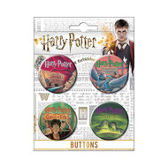 Harry Potter Literary 4 Piece Button Set #86582BT4
