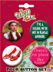 The Wizard of Oz Dorthy 4 Piece Button Set