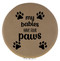 Enthoozies My Babies Have Four Paws Light Brown Laser Engraved Leatherette Compact Mirror - Stylish and Practical Portable Makeup Mirror - 2.5 Inch Diameter