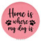 Enthoozies Home is Where My Dog is Pink Laser Engraved Leatherette Compact Mirror - Stylish and Practical Portable Makeup Mirror - 2.5 Inch Diameter