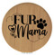 Enthoozies Fur Mama Bamboo Laser Engraved Leatherette Compact Mirror - Stylish and Practical Portable Makeup Mirror - 2.5 Inch Diameter