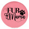 Enthoozies Fur Mama Pink Laser Engraved Leatherette Compact Mirror - Stylish and Practical Portable Makeup Mirror - 2.5 Inch Diameter