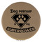 Enthoozies Dog Rescuer is my Superpower Light Brown Laser Engraved Leatherette Compact Mirror - Stylish and Practical Portable Makeup Mirror - 2.5 Inch Diameter