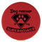 Enthoozies Dog Rescuer is my Superpower Red Laser Engraved Leatherette Compact Mirror - Stylish and Practical Portable Makeup Mirror - 2.5 Inch Diameter