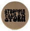 Enthoozies Stronger than the Storm Light Brown 2.5" Diameter Laser Engraved Leatherette Compact Mirror