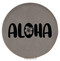 Enthoozies Aloha Gray Laser Engraved Leatherette Compact Mirror - Stylish and Practical Portable Makeup Mirror - 2.5 Inch Diameter