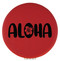 Enthoozies Aloha Red 2.5" Diameter Laser Engraved Leatherette Compact Mirror