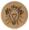 Enthoozies Be the Light Bamboo 2.5" Diameter Laser Engraved Leatherette Compact Mirror
