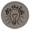 Enthoozies Be the Light Gray 2.5" Diameter Laser Engraved Leatherette Compact Mirror