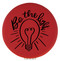 Enthoozies Be the Light Red 2.5" Diameter Laser Engraved Leatherette Compact Mirror