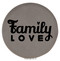 Enthoozies Family Love Gray Laser Engraved Leatherette Compact Mirror - Stylish and Practical Portable Makeup Mirror - 2.5 Inch Diameter