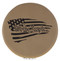 Enthoozies We the People US Flag Light Brown Laser Engraved Leatherette Compact Mirror - Stylish and Practical Portable Makeup Mirror - 2.5 Inch Diameter