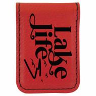 Enthoozies Lake Life Magnetic Leatherette Money Clip - 1.75 x 2.5 Inches