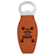 Enthoozies My Babies Have Four Paws Puppy Laser Engraved Magnetic Bottle Opener - 1.75 Inches x 4.75 Inches V1