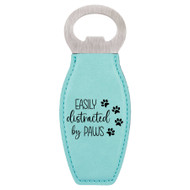 Enthoozies Easily Distracted by Paws Puppy Laser Engraved Magnetic Bottle Opener - 1.75 Inches x 4.75 Inches V1